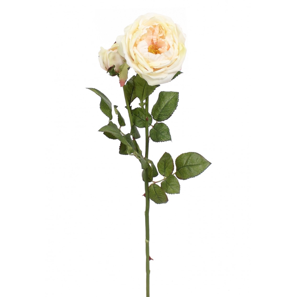 Rose de damas artificielle blanc crème Rose de damas artificielle blanc crème