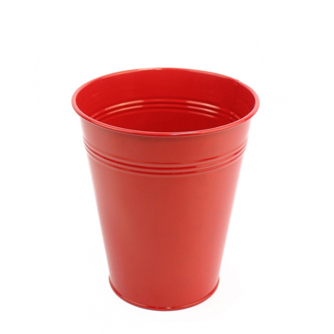 Pot en zinc rouge Pot en zinc rouge