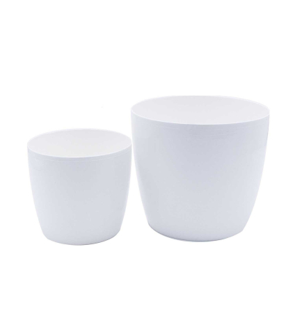 Cache-pot blanc mat