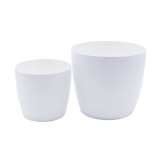 Cache-pot blanc mat