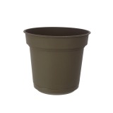 Pot rond marron PIATTINO (avec soucoupe)