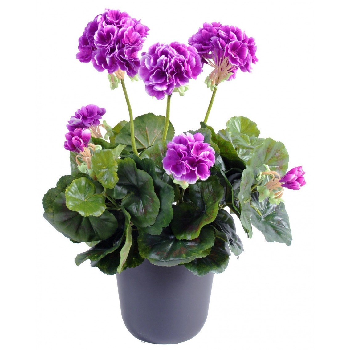Géranium artificiel violet 40 cm - Cyclamens et géraniums - Artiplantes
