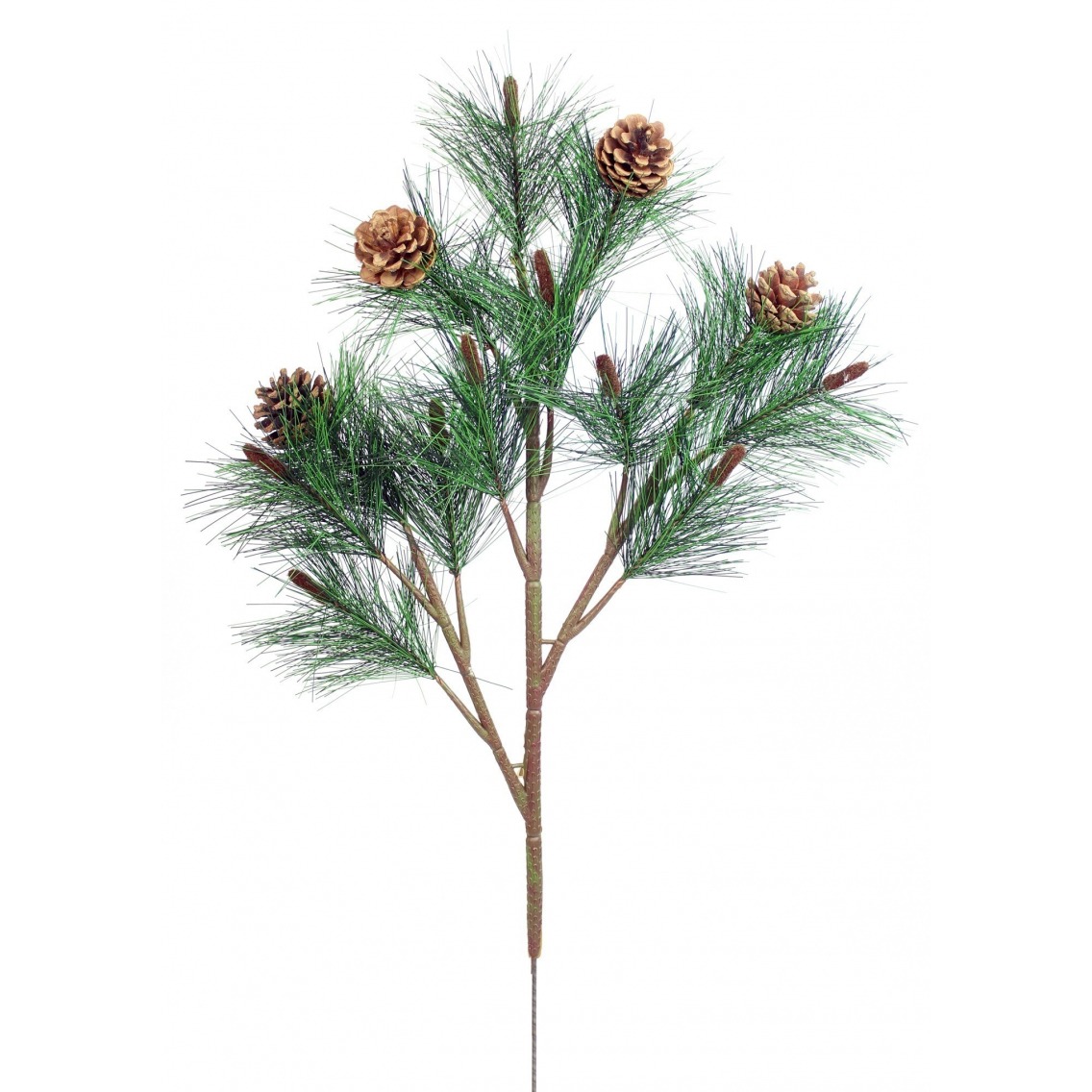 MWOOT 24 Pièces Branches De Pin Artificielles, Fausses Branches De Sapin De Noël, Verdure Aiguilles De Pin Pour Guirlande Arbre De Noël Table Décoration De Maison Jardin(13 X 34 CM