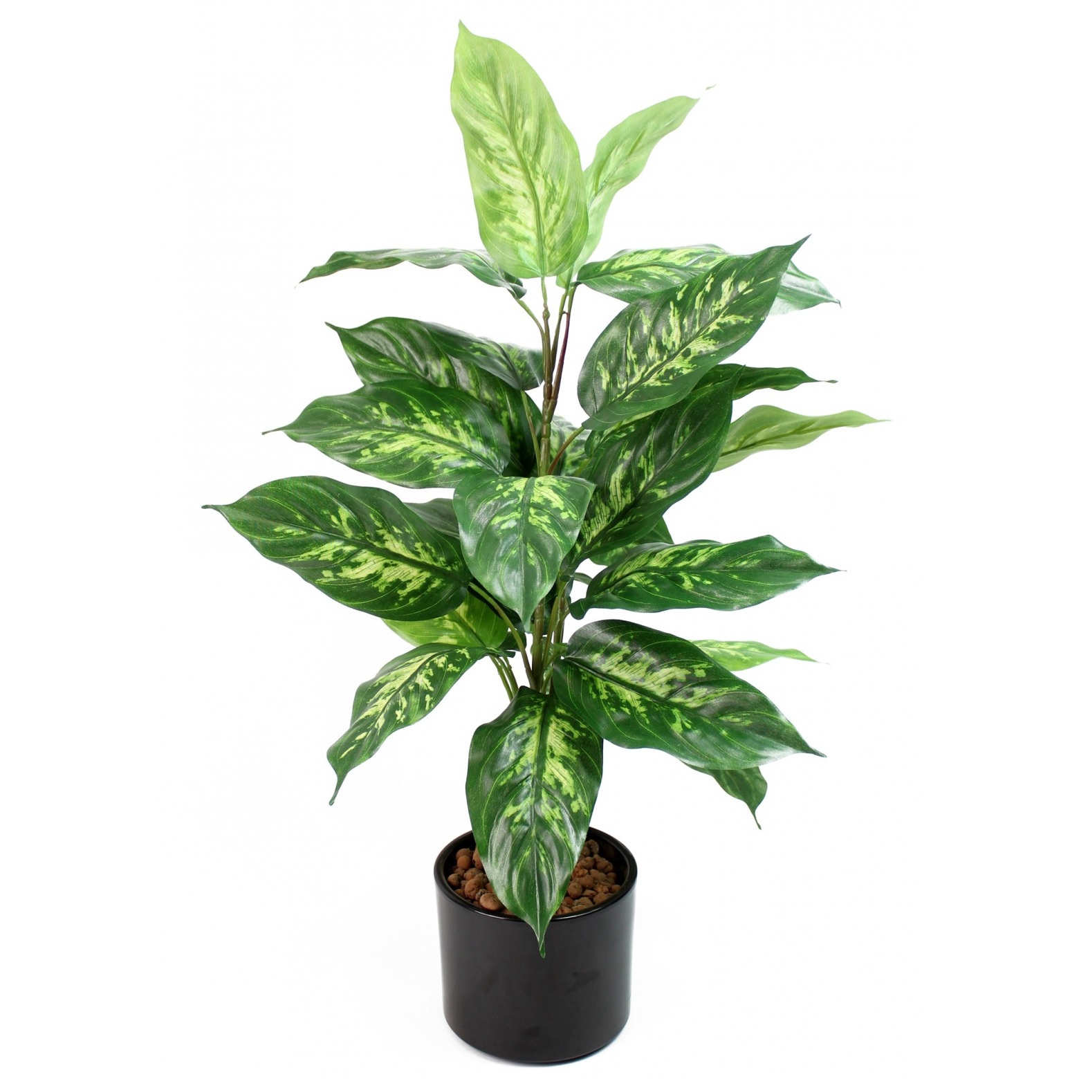 Dieffenbachia panaché artificiel vert et jaune 75 cm ...