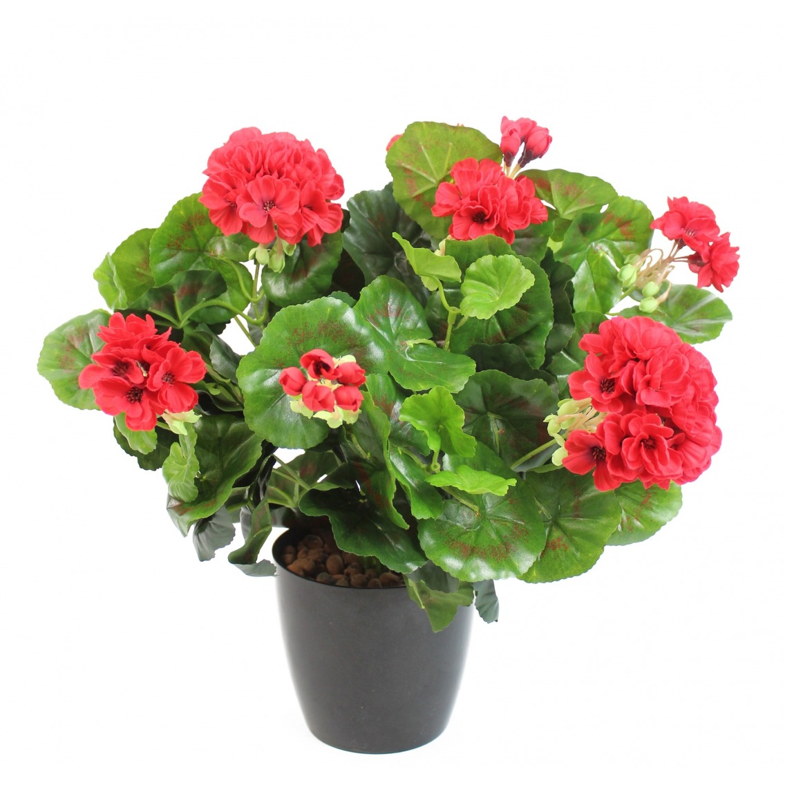 Grand géranium artificiel rouge 41 cm - Cyclamens et géraniums ...