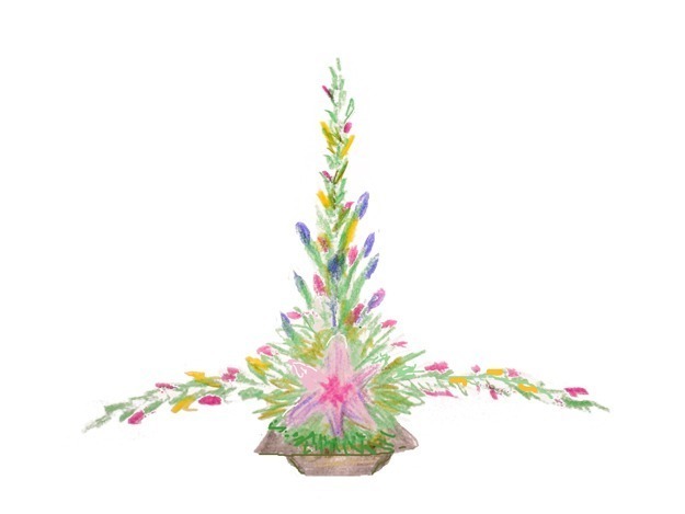 Accessoire de bureau - Bac floral - plantes artificielles